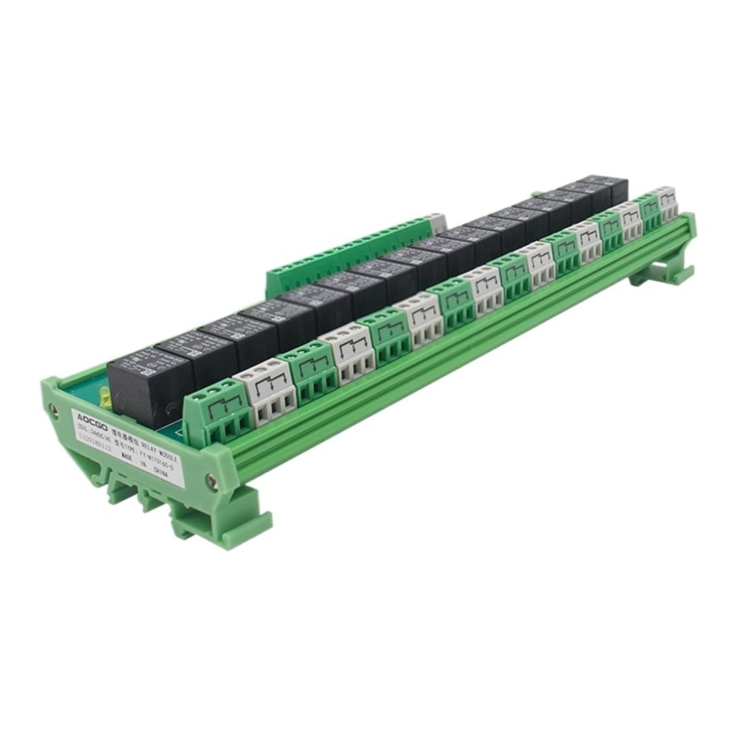 16 Channel T73 Interface Relay Module 5VDC DIN Rail Panel Mount