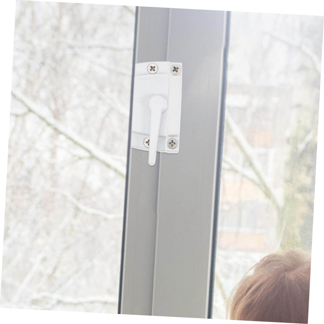 Uonlytech 10 Ensembles Serrure à croissant des produits récipient étanche serrure de porte coulissante verrou de porte coulissante poignées de contre-porte barres de sécurité pour fenêtres