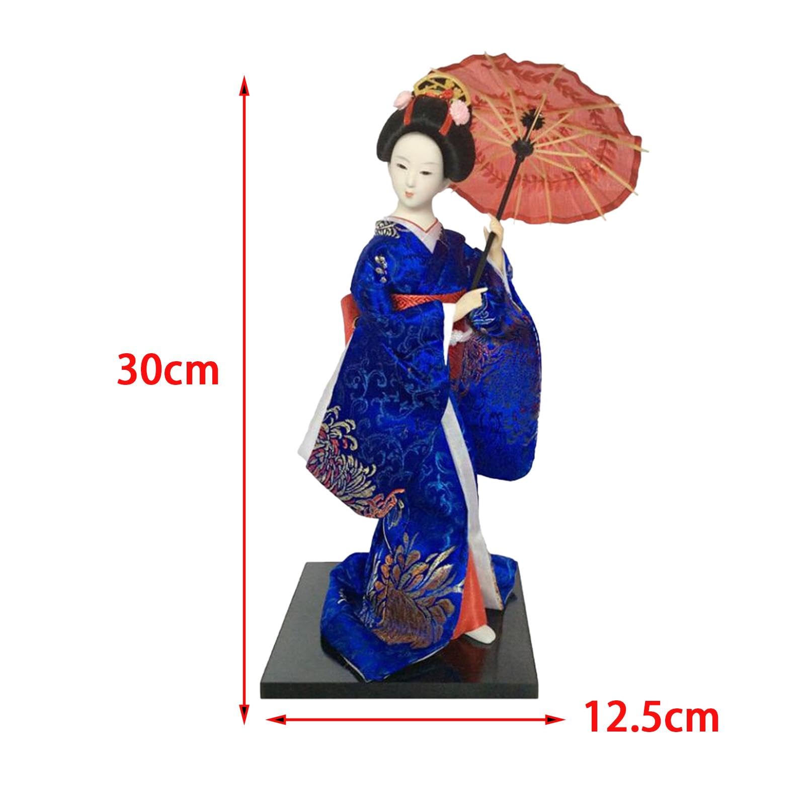 日本人形 紺色着物 傘付き Japanese traditional doll Amazon.com: Fenteer 12inch Japanese Geisha Lady Statuette