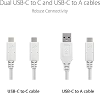 Vista 6 de ASUS ROG Strix Arion White M.2 NVMe SSD, carcasa USB 3.2 Gen 2x1 tipo C (10Gbps), doble USB-C a C y USB-C a A, sin destornillador, almohadillas