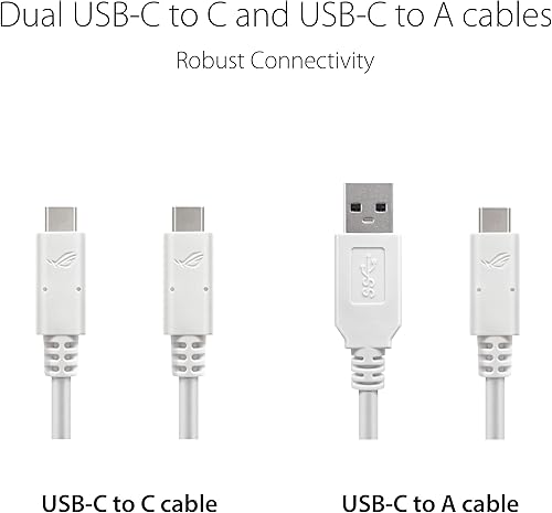 Miniatura 6 de ASUS ROG Strix Arion White M.2 NVMe SSD, carcasa USB 3.2 Gen 2x1 tipo C (10Gbps), doble USB-C a C y USB-C a A, sin destornillador, almohadillas