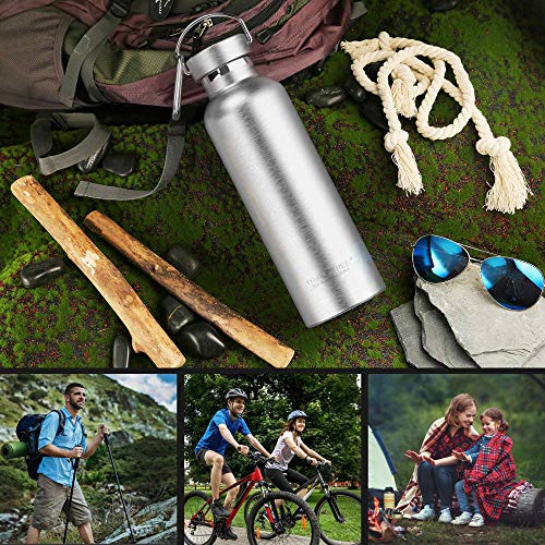 Triple Tree 17Oz Vacuum Insulated Stainless Steel Water Bottle, Double Wall Wide Mouth Lids Keeps Beverage Hot Or Cold Sweat Proof #TOP6
