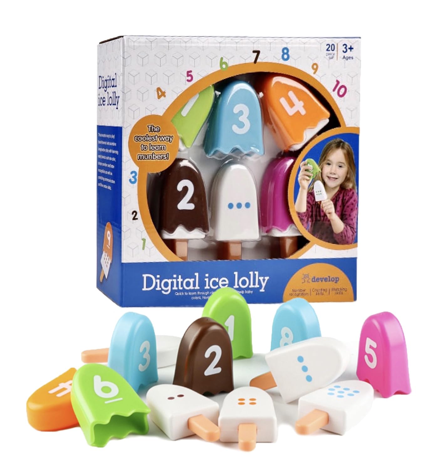 Number Matching Counting Games, Fine Motor Toys,Preschool Kindergarten Math Manipulatives Montessori Learning Teaching Tool Gifts for Toddler 1 2 3 Boys Girls