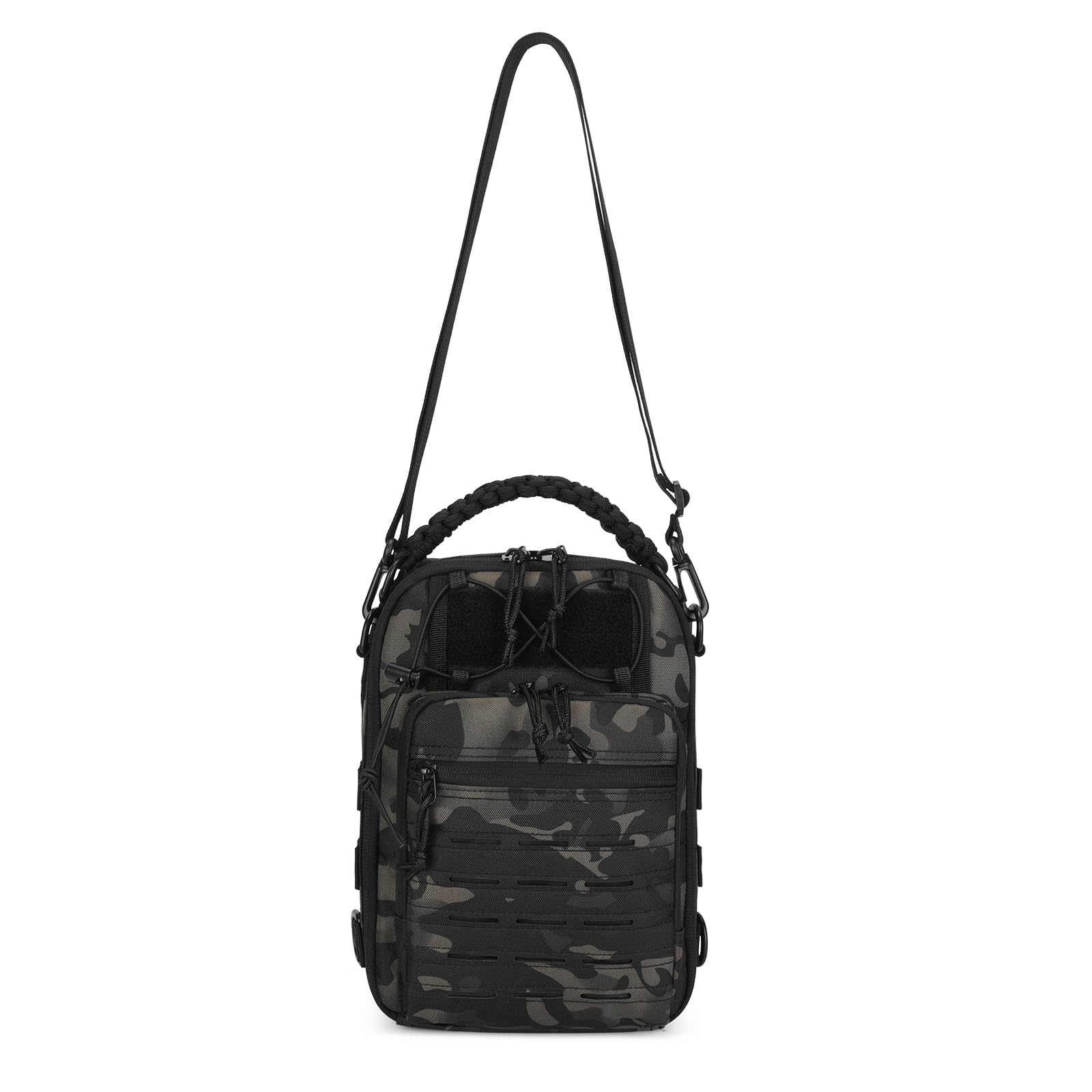 HUNTVP Borsa Petto Tattico Militare Zaino Monospalla Uomo Borsello a Tracolla Molle per Campeggio Ciclismo Escursione Hiking Sport