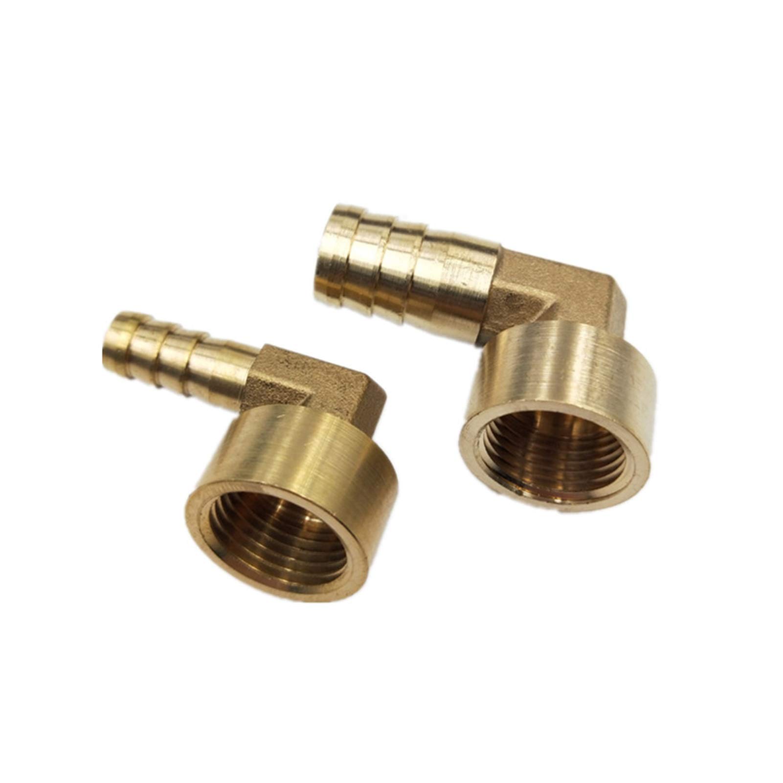 Zkenyao-Brass Connector Elbow 8mm 10mm 12mm 14mm 16mm Barb Tail 1/4