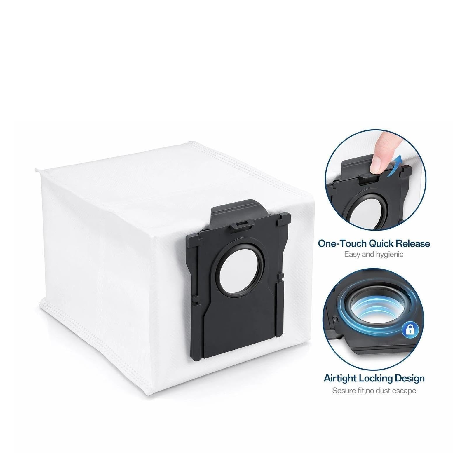 Bolsas de polvo de tela de mopa con filtro de Cepillo Lateral de cepillo principal, compatibles con piezas de aspiradora Dreame, X60 Max Ultra Complete/ X60 Ultra/Master(18pcs)