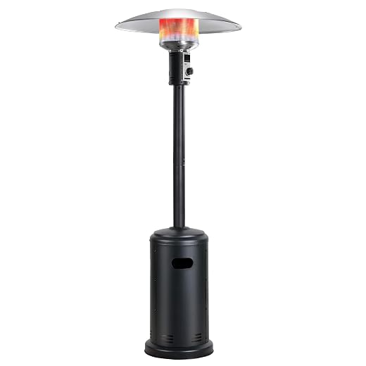 Patio Heater BALI OUTDOORS Outdoors Gas Patio Heaters | Tall Standing Patio Heater Commercial Outdoor Heater (Black)
