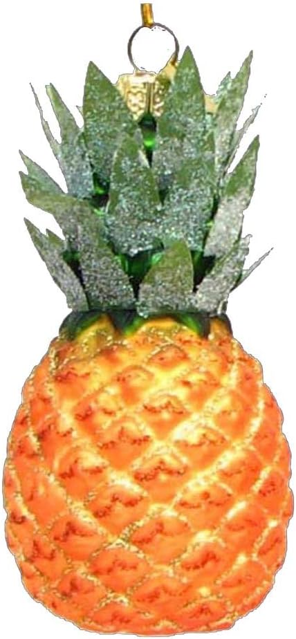 Kurt Adler 3.5" Noble Gems Glass Pineapple Ornament