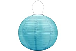12 Inch Solar Powered Waterproof Hanging Chinese Lanterns Outdoor