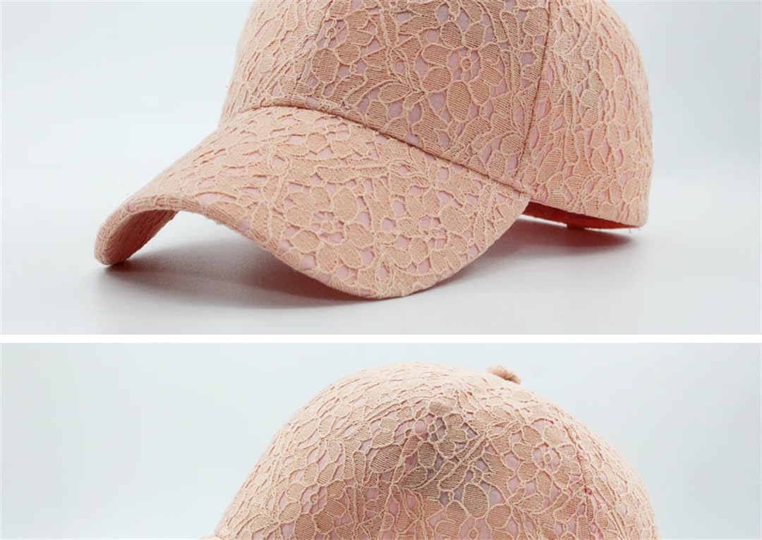 Disimlarl Cappello da baseball in cotone da donna in pizzo traspirante Mesh Snapback Hip Hop femminile berretti regolabili
