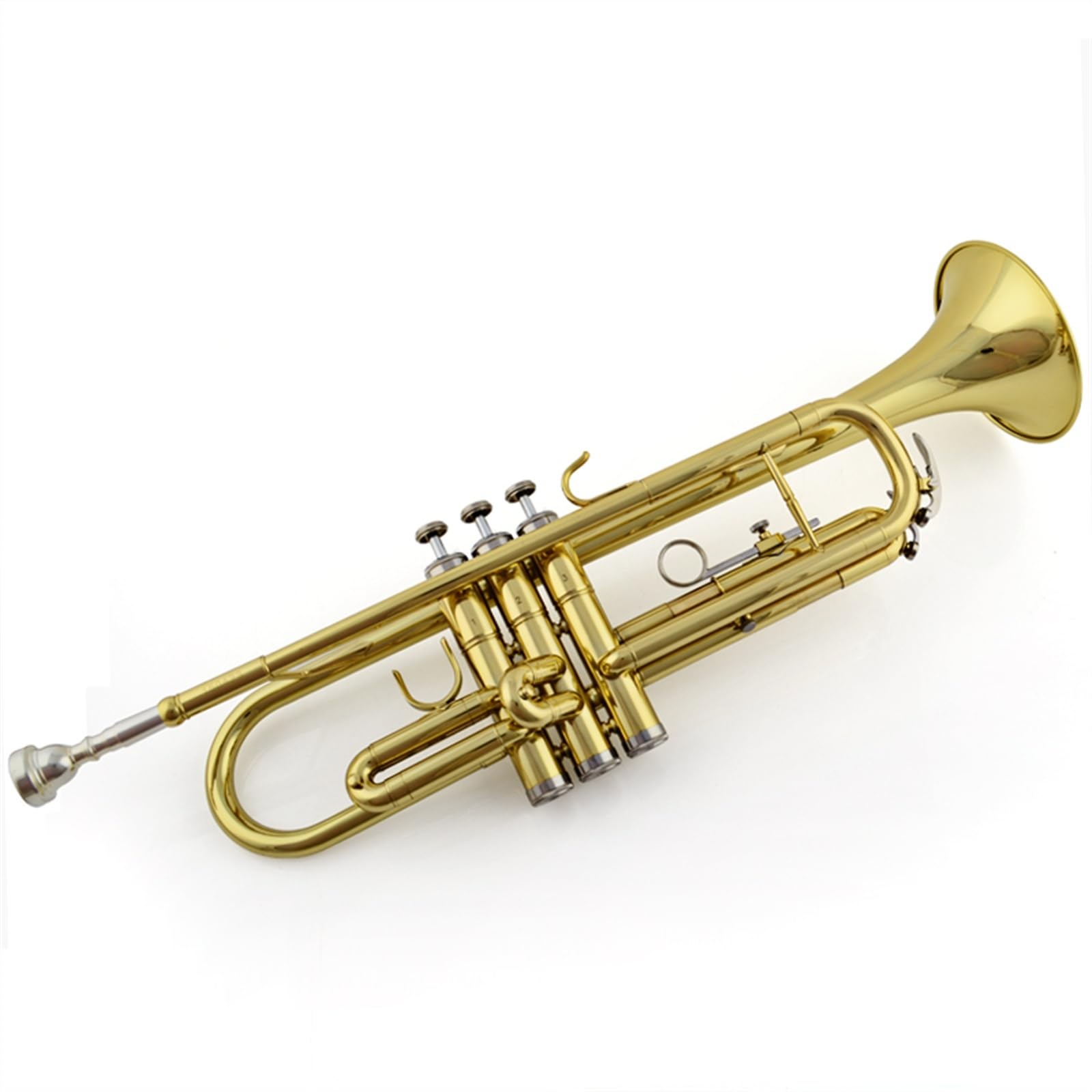 Trombette Tromba Si Bemolle Strumento A Fiato Professionale Per Adulti Principianti Ottone Laccato Acciaio Inossidabile Tono(Gold)