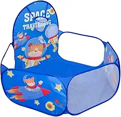 Piscina De Bolinhas Infantil c/Cesto De Basquete Astronauta