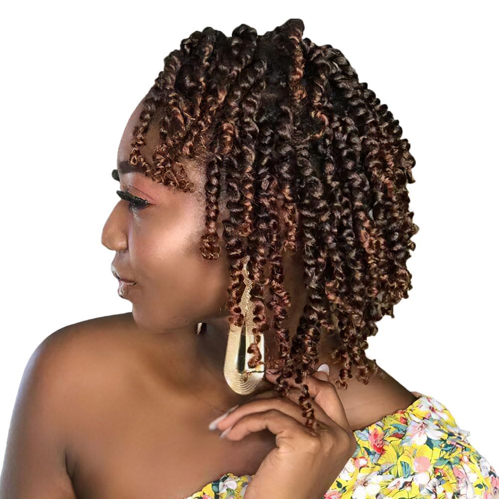Amazon.com : WUDAS Short Passion Twist Hair 6 Inch Pre-twisted