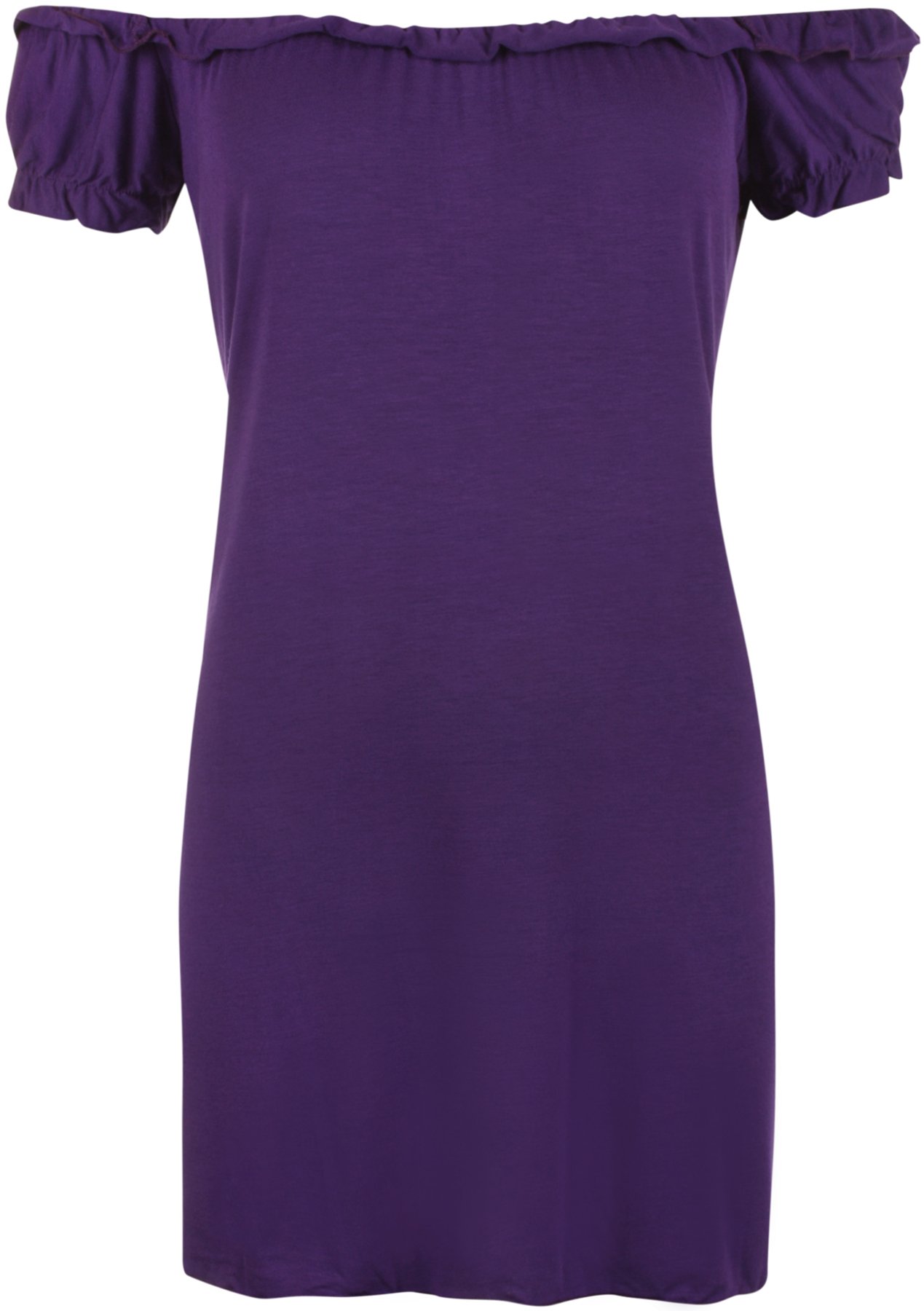 WearAll Ladies Off Shoulder Gypsy Boho Top Womens Plus Size Purple 22/24