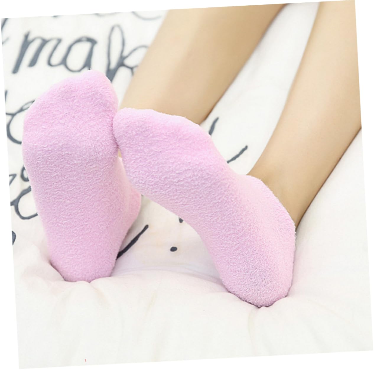 Healeved 3paia Calzini Gel Idratanti Per Trattamento Di Pelli Screpolate Calzini Per Spa Piedi Rosa Per Umidità e Comfort Per Uso Con Idratante e Lozione Corpo