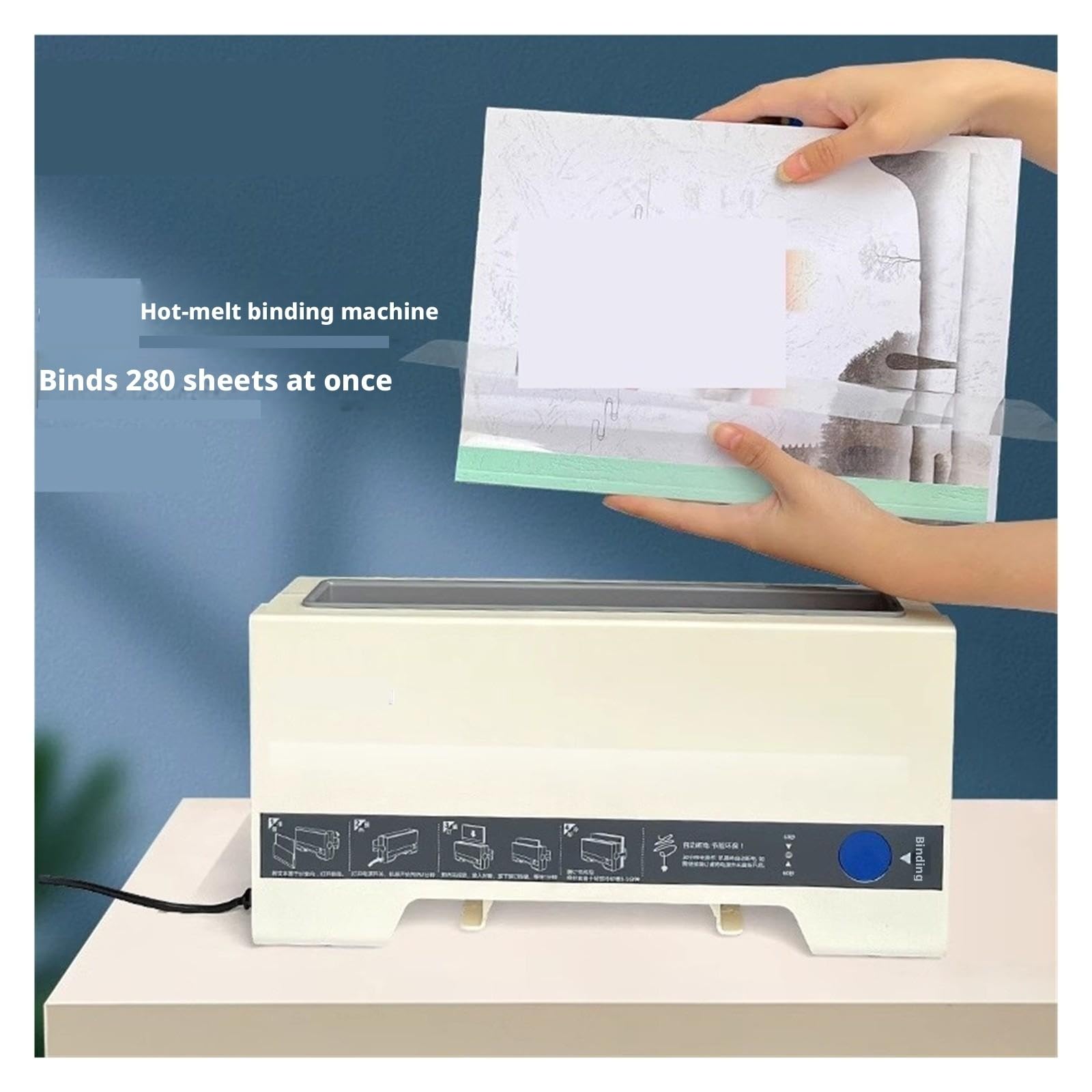 Raccoglitore elettronico a caldo A4 280 fogli Rilegatrice Materiale for libri Documento contrattuale Fattura Progetti scolastici domestici