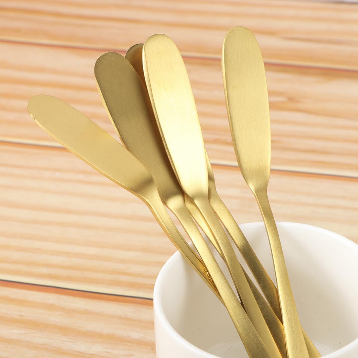 6pcs Golden Stainless Steel Butter Knife for Cheese