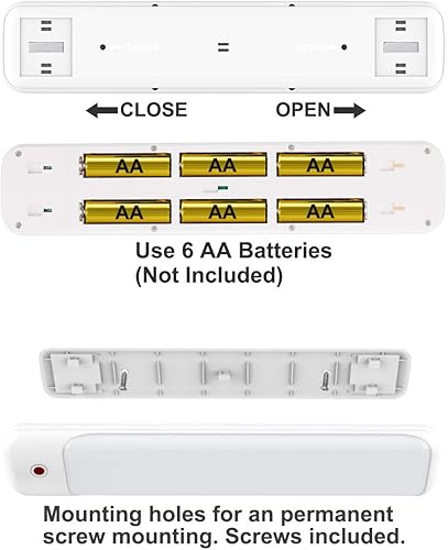 Miniatura 7 de Luz LED activada por ondas manuales para debajo del gabinete, sin contacto, luz LED inalámbrica debajo del mostrador, iluminación debajo del