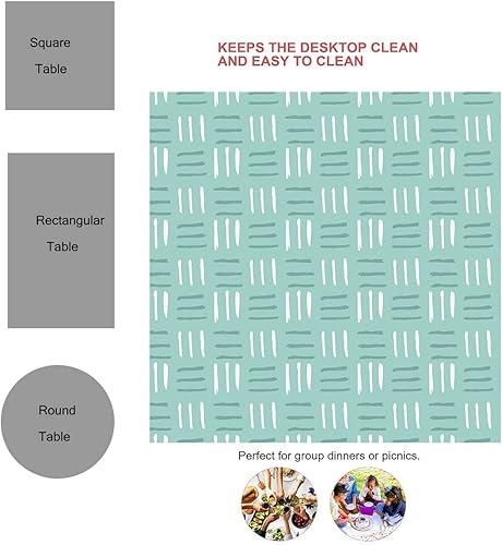 Miniatura 8 de Illumination Imagination Creativity Mantel Redondo para mesa de 4 sillas, decoración de otoño, lavable, resistente al agua, 54 x 54 pulgadas