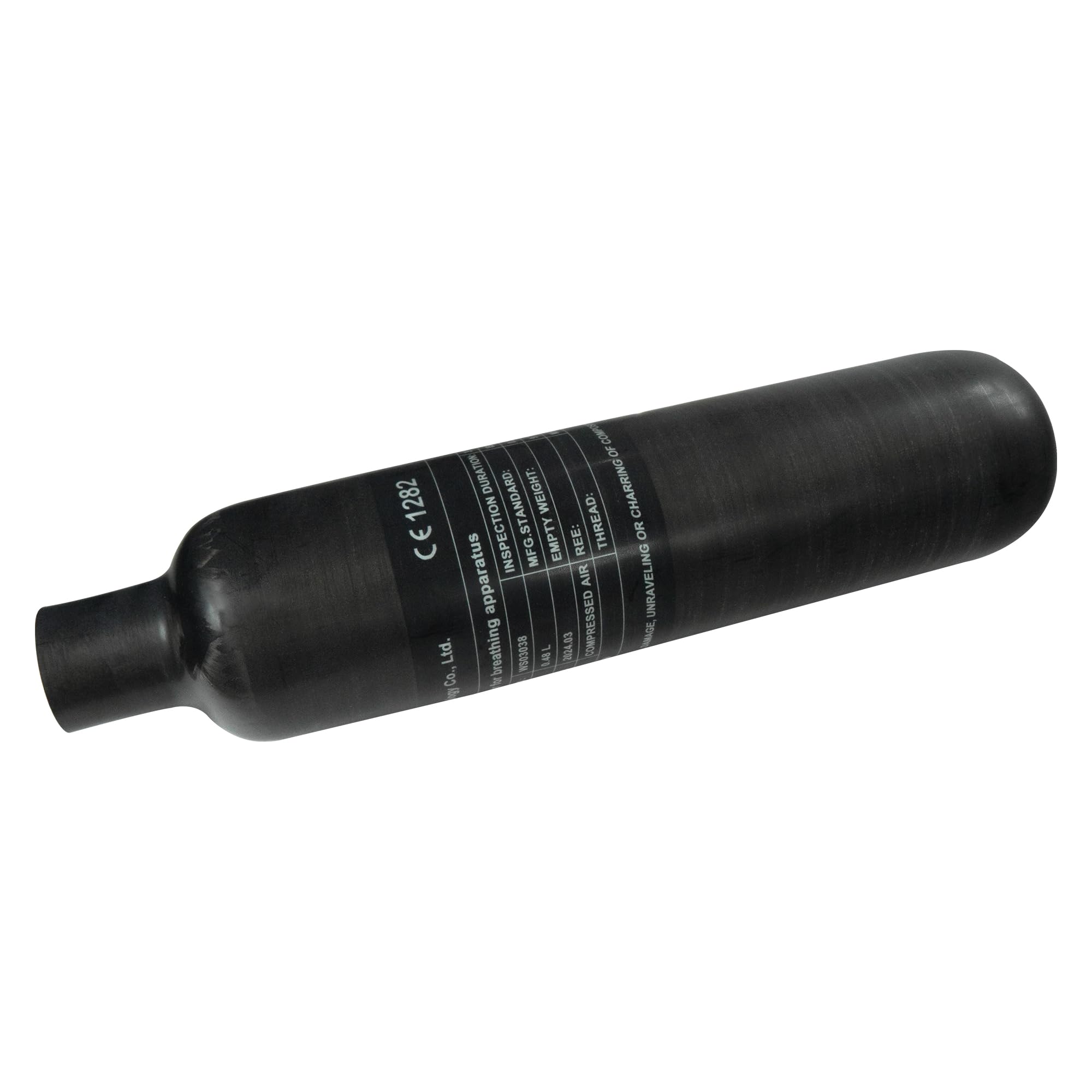TUXING 30Mpa 4500Psi 0.48L 29Cu dans Le réservoir HPA en Fibre de Carbone 420cc, Bouteille de gaz, Chasse au Paintball pour Fusil à air comprimé PCP Daystate et Filetage FX M18 * 1.5