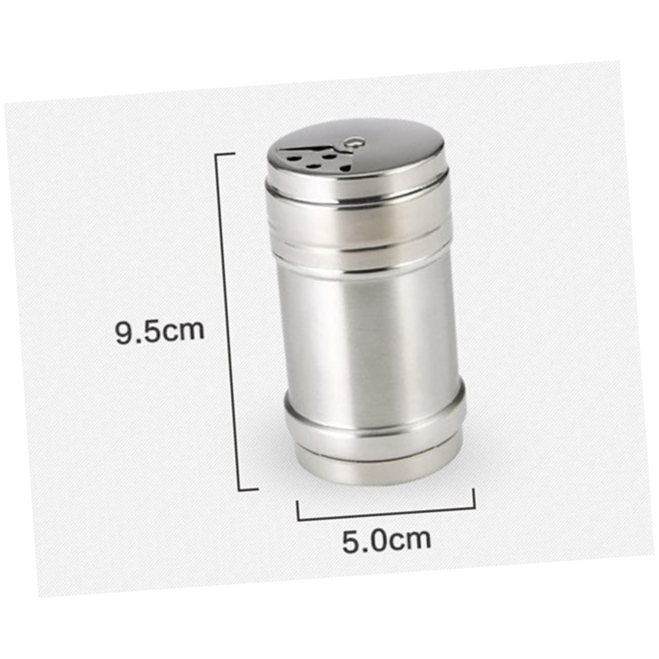CIYODO 2 Pcs Seasoning Canister Salt Pepper Shaker Stainless Steel Rotating Spice Dispenser for Salt Pepper Sugar Kitchen Castor