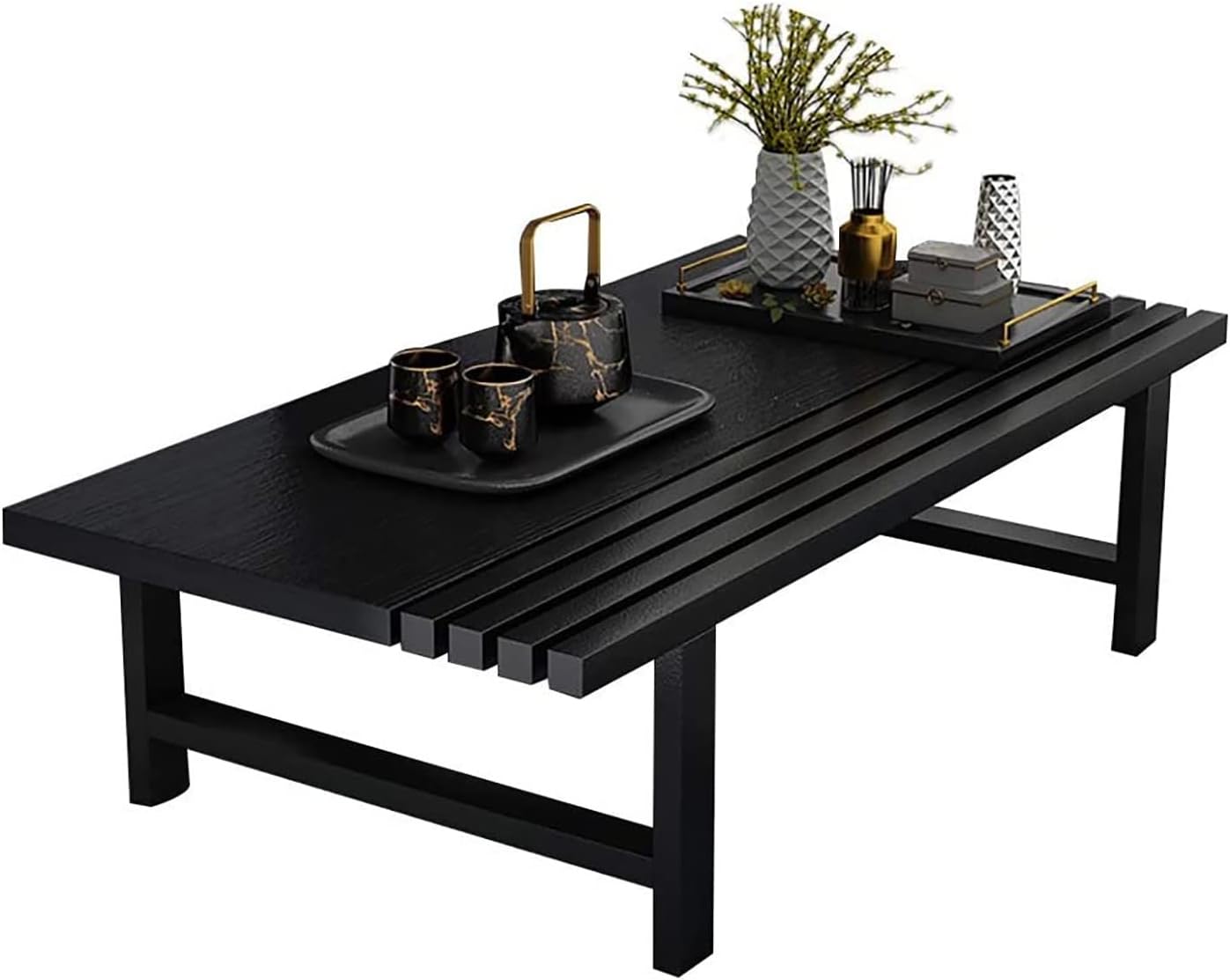 ZSH Coffee Table, Japanese Style Low Table/Household Dining Table/Tea Table, for Tatami Bedroom Bay Window Tea Room (Color : C, Size : 60x30x25cm)