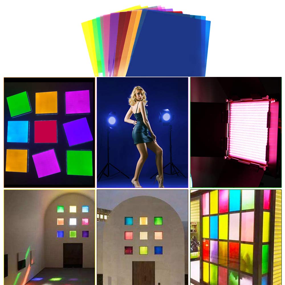 Filtro Luce Colorato Trasparente 20x25 Cm Per Proiettori E LED – Gel Da Studio Per Effetti Atmosferici - copertina