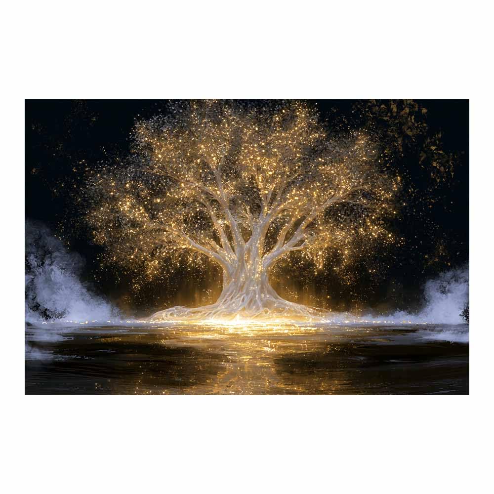 HOQIU Tree Wall Art Fall foliage tree art artwork, home canvas prints, for Bathroom Living Room Bedroom(Multicolor)-80x120cm Unframed