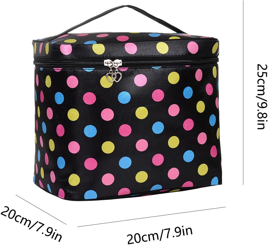 Makeup Bag - Cosmetic Case Vanity Travel Beauty Box | Make Up Train Case Hairdressing Tools Organiser with Adjustable Compartment, Makeup Drawer Organizer, Stylish Makeup Organizer for Traveling 7 610KJKvTEmL. AC SL1500