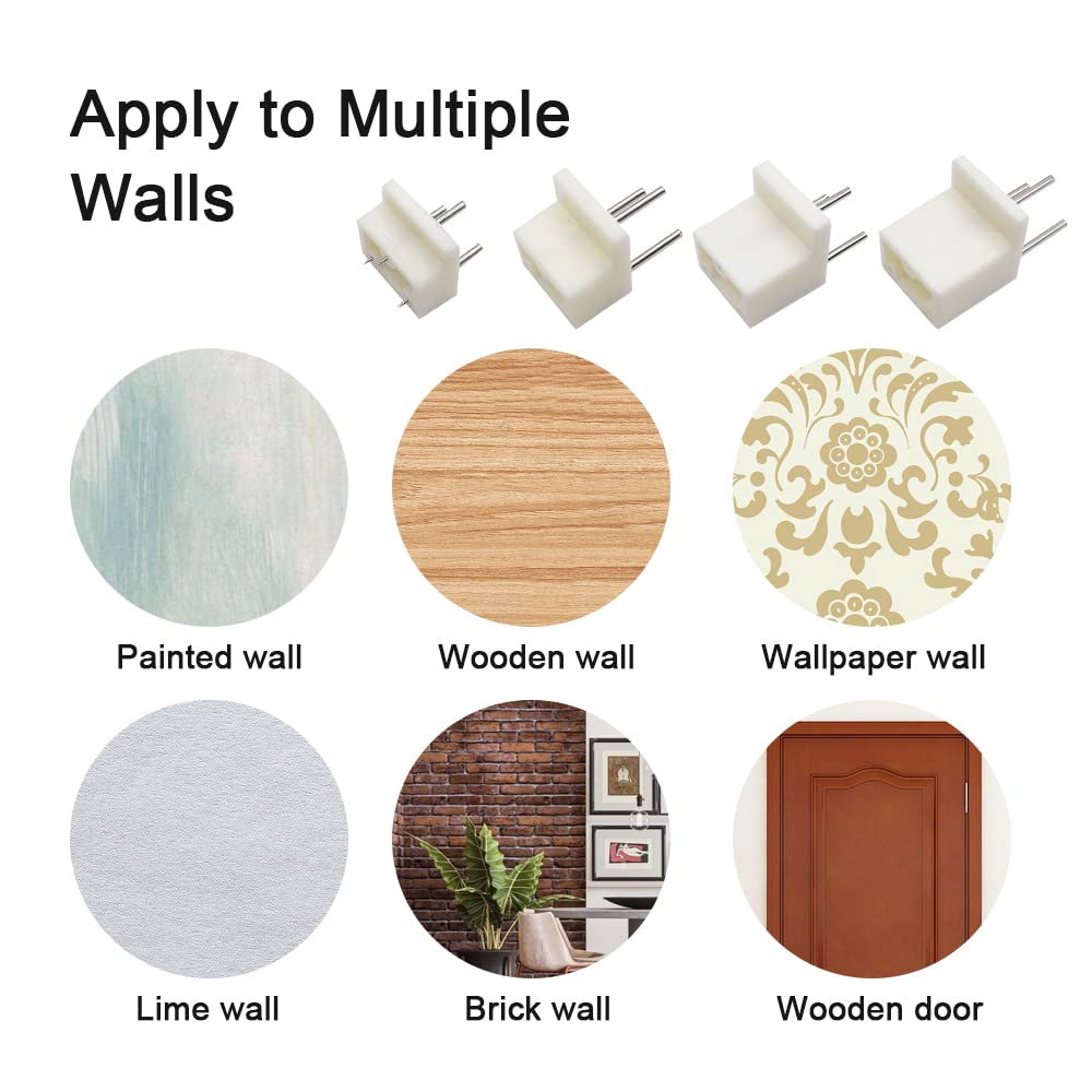 HLIWS 80 Pièces Non-trace Crochets,Crochet Pour Cadre