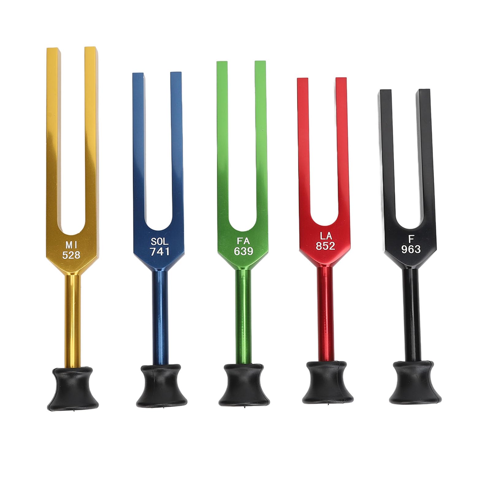 Stimmgabel Set 174Hz963Hz, 9 Farben, für Yoga Meditation & Tiefenentspannung, inkl. Hammer & Aufbewahrungstasche, nicht medizinisches Gerät