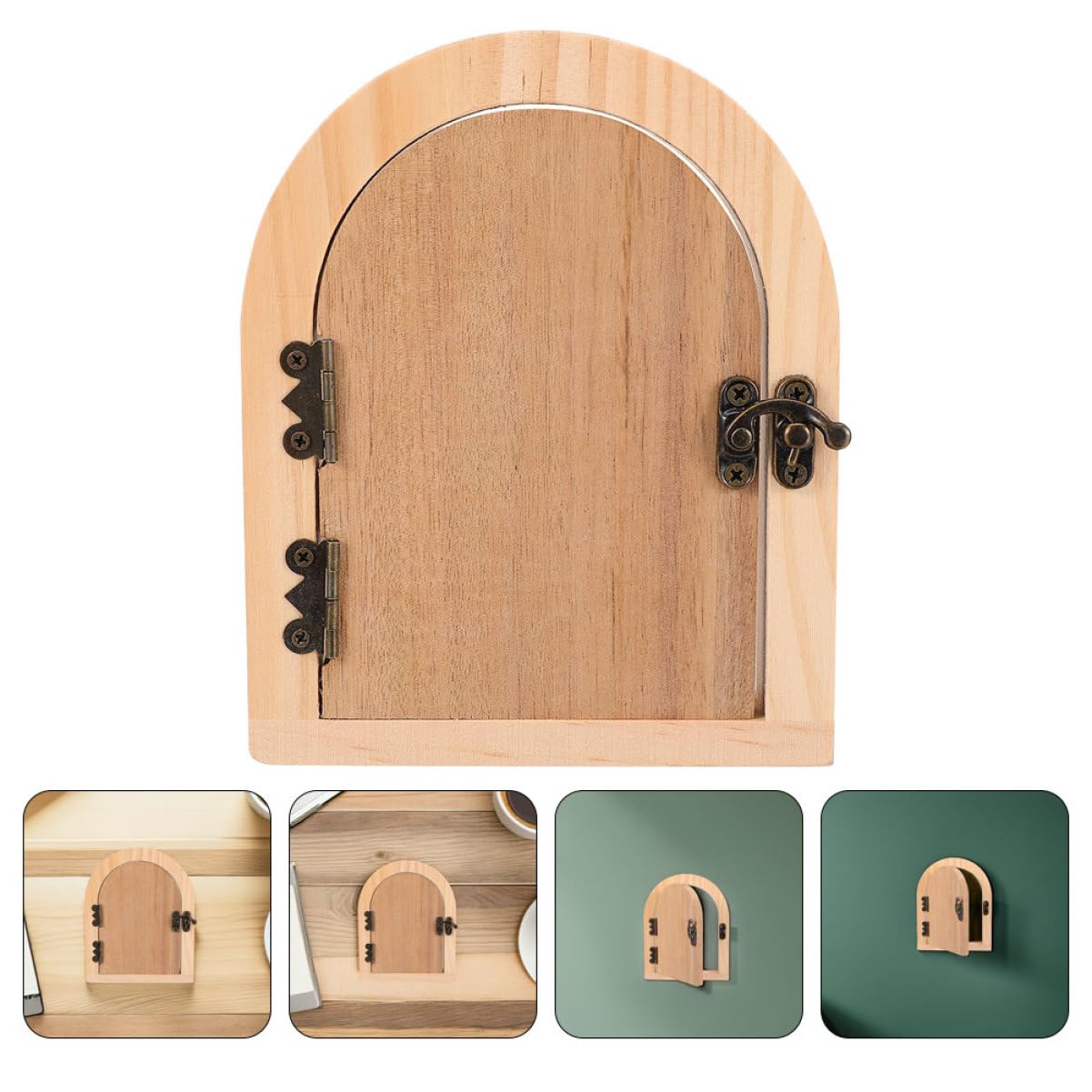 SHINEOFI 2pezzi Coperture Per Prese in Legno Con Design Porta in Miniatura Coperture Di Ragazzo Ragazza Ragazza Per Prese Elettriche Protezione Decorativa Per Da Parete