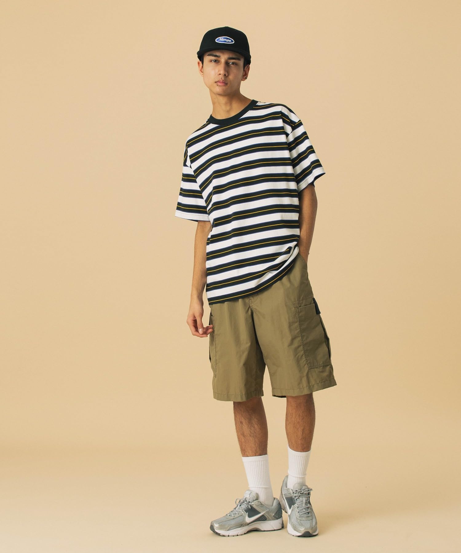 ソリッド xizleショート 短パン Monogram mesh short ハーフパンツ