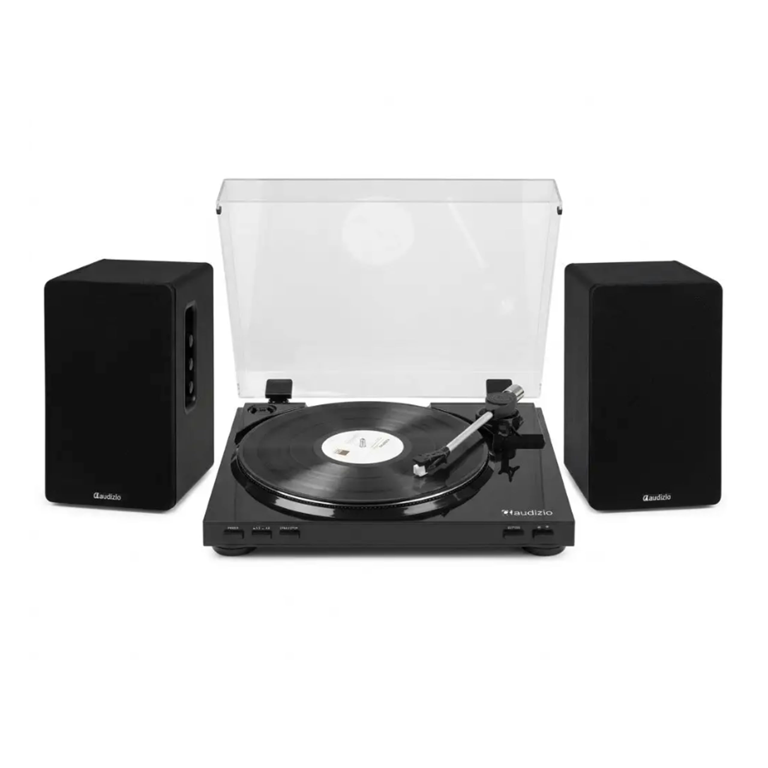 Audizio RP310 - Tocadiscos con Bluetooth y USB Acabado Negro Salida RCA | Bluetooth, USB y salida RCA incorporados, grabación a MP3, sonido estéreo, perfecto para regalar o decorar con estilo vintage