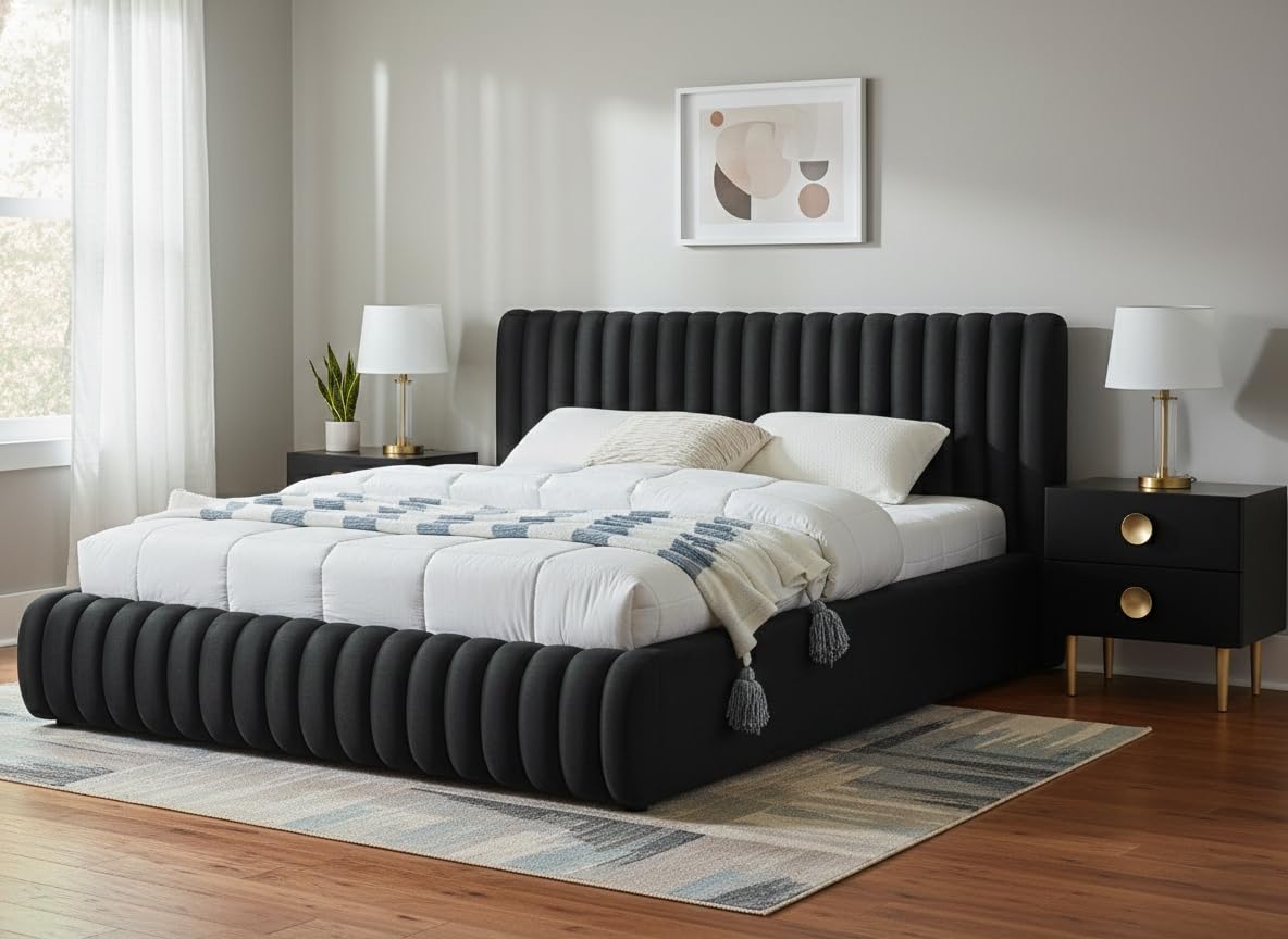 Amazon.com: Meridian Furniture NicoBlack-F Nico Collection Modern