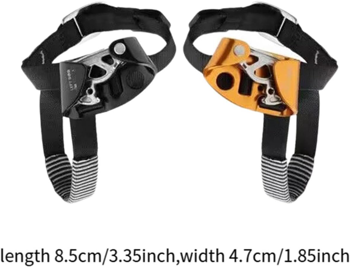 Climbing Foot Ascender Load (100 kg) Sturdy Thickened Adjustable Strong for 8-13mm Rope Climbing Gear for, Right and Left