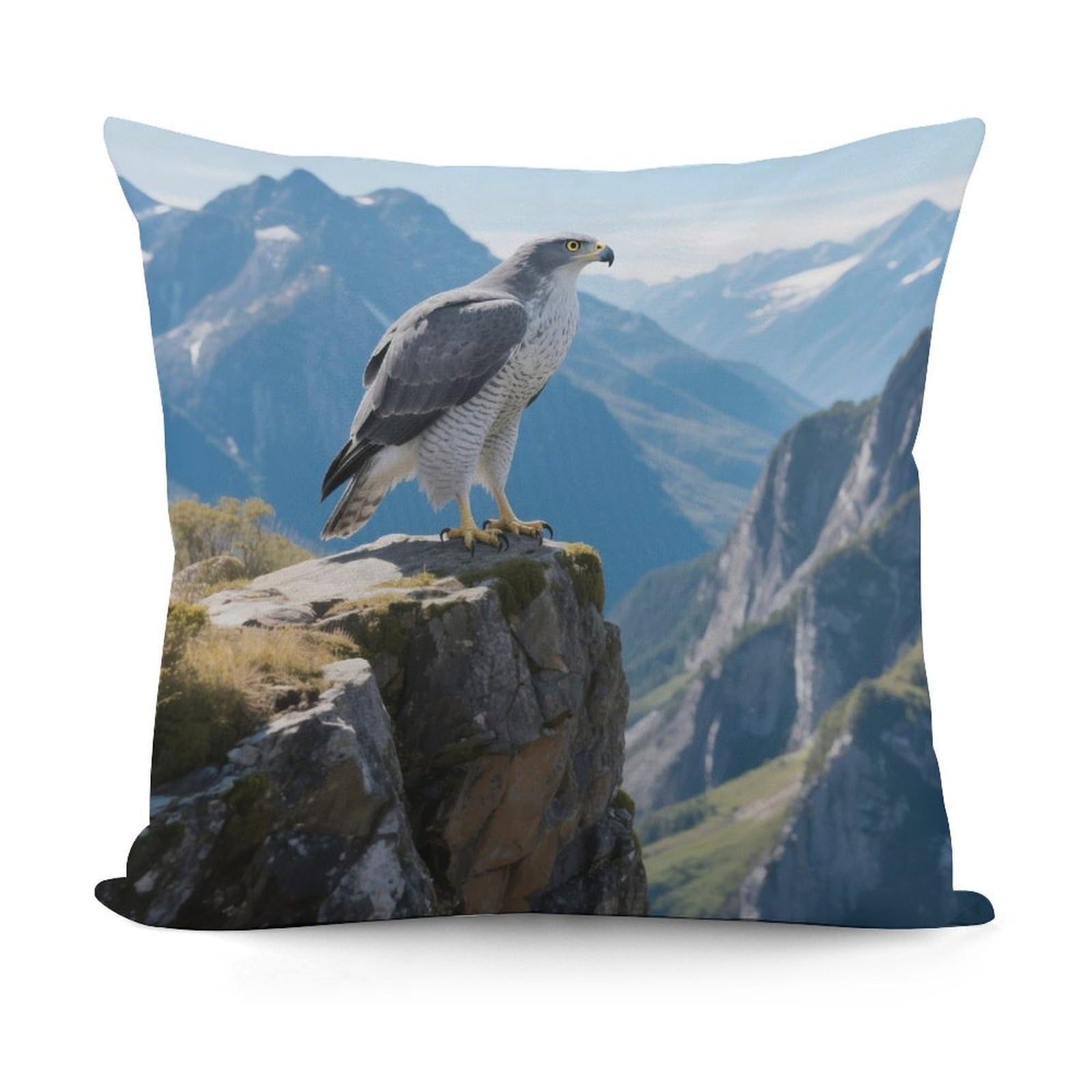 VstaDank Goshawk Throw Pillow Covers Fade-Resistant Removable Pillowcase Square Cushion Case Cozy Pillow Case Breathable Pillow Protector Soft Pillow Shams 18"x18"