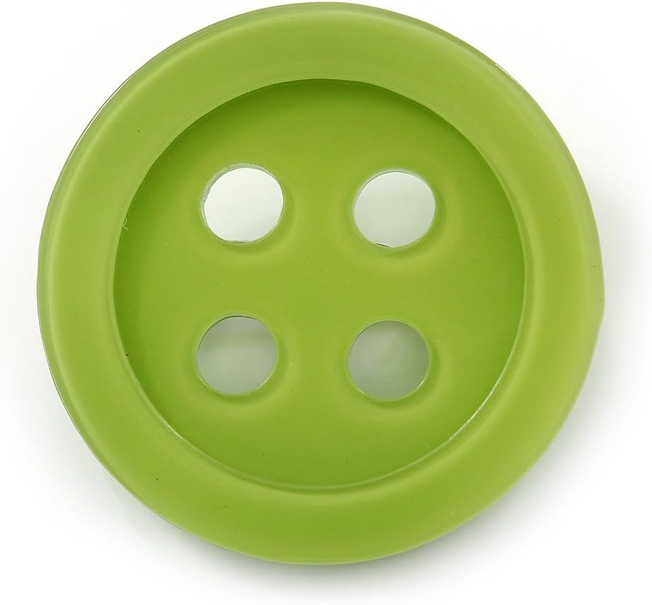 Funky Light Green Acrylic 'Button' Brooch - 35mm Diameter