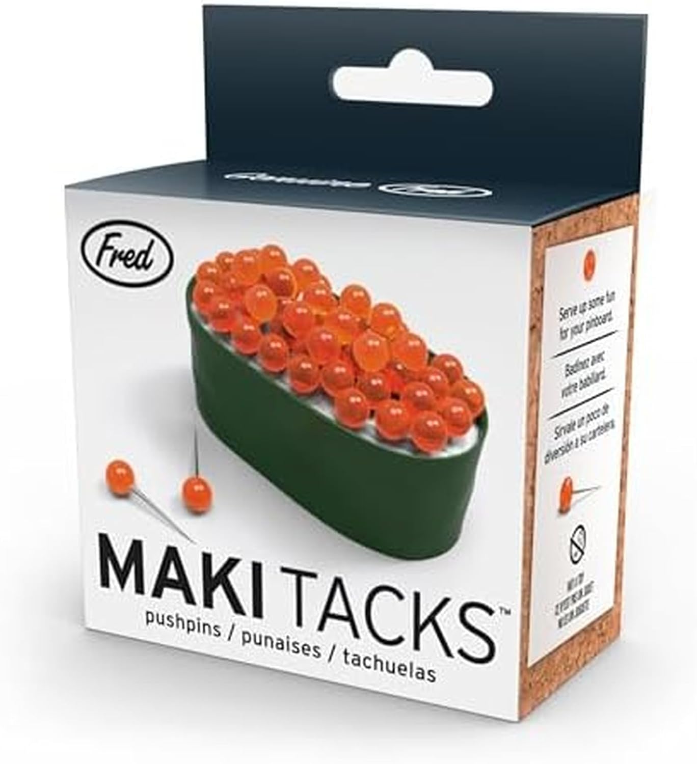 Fred & Friends Maki Tacks Sushi Pushpins, 50-Count
