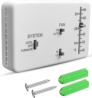 RV Analog Thermostat Fit for Dometic Replace 3106995.032, 12 VDC Beautiful RV Thermostat, Cool Only/Furnace