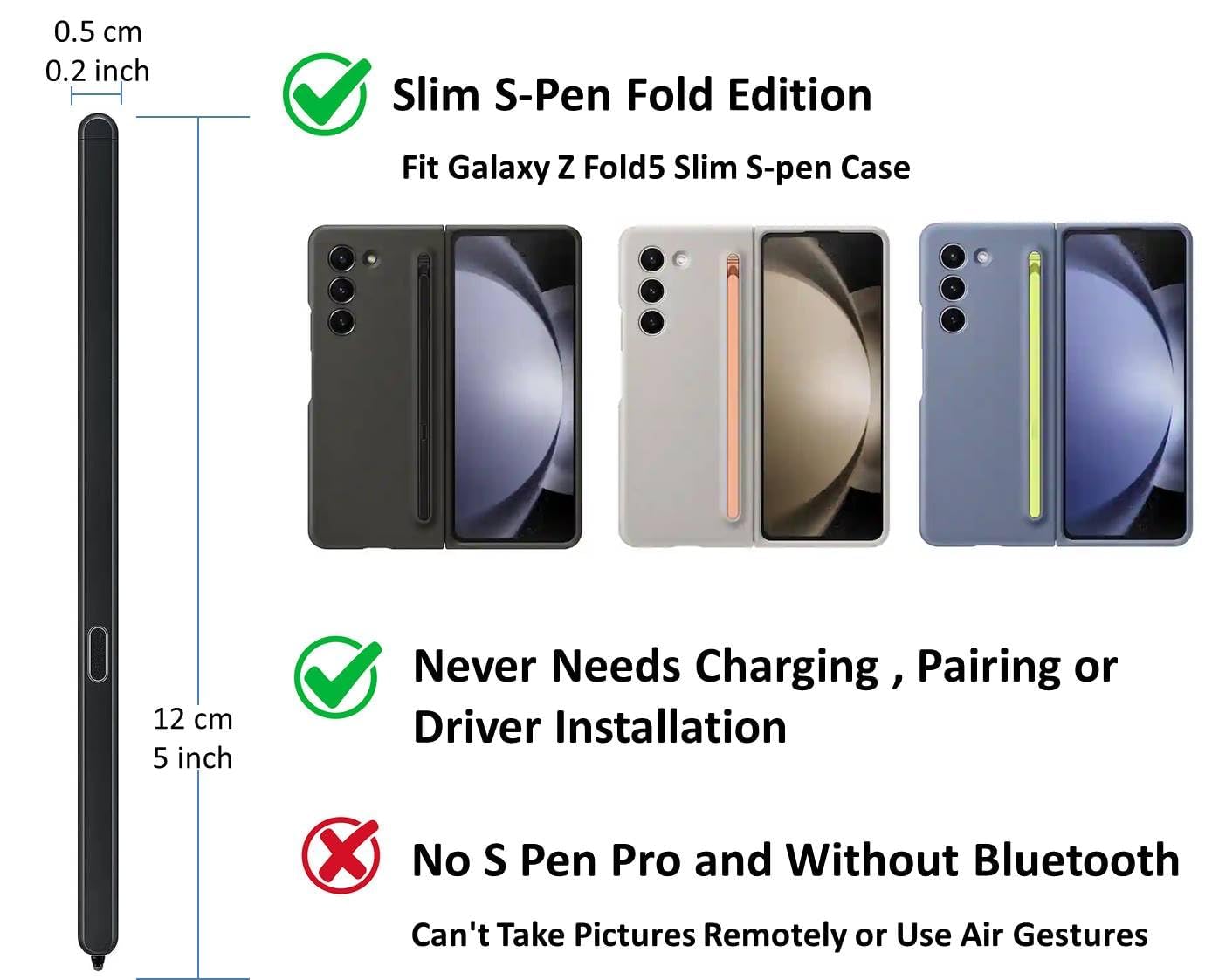 Amazon.com: S Pen for Galaxy Z Fold 6 Pen Compatible Galaxy