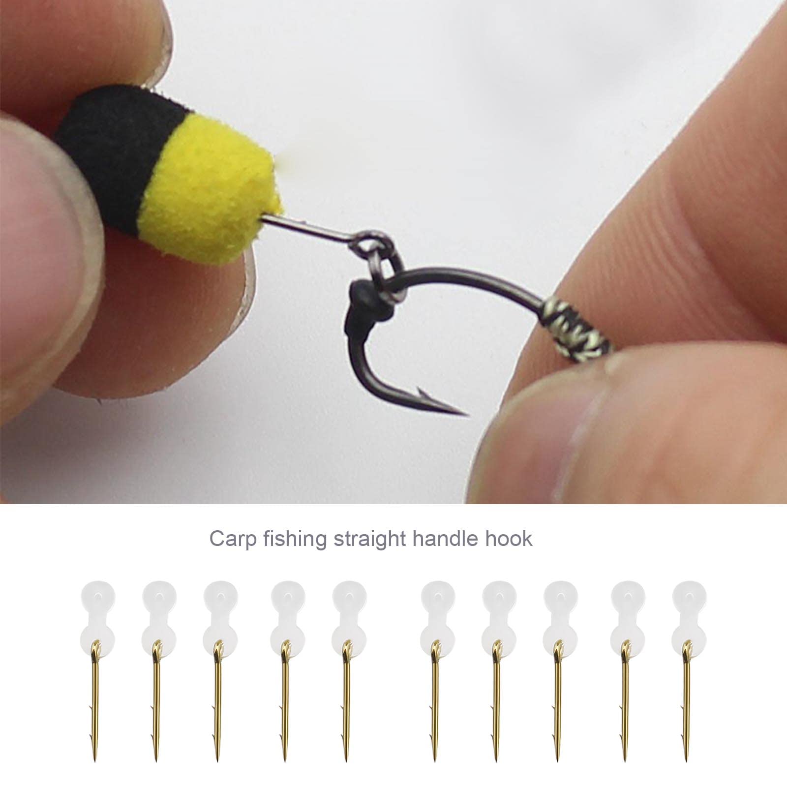 OTOTEC 24PCS Carp Bait Spike with Barbs and Silicone Corn Ronnie Hair Rig Carp Feeder Tackle for Worm Corn Baits Carp Fishing Tool Accessories 10mm - Image 2