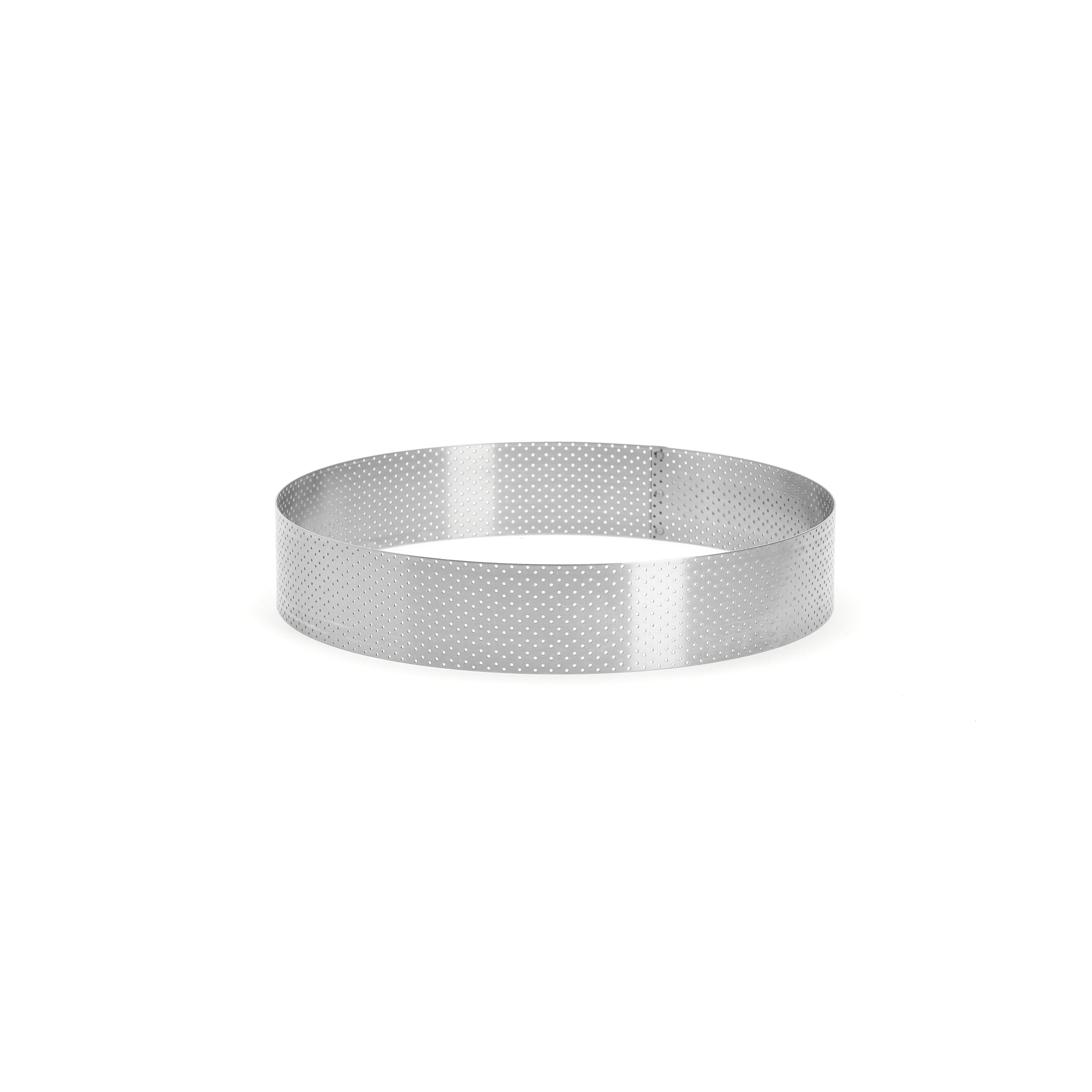 DE BUYER Cercle à tarte inox perforé VALRHONA Ht 4,​5cm