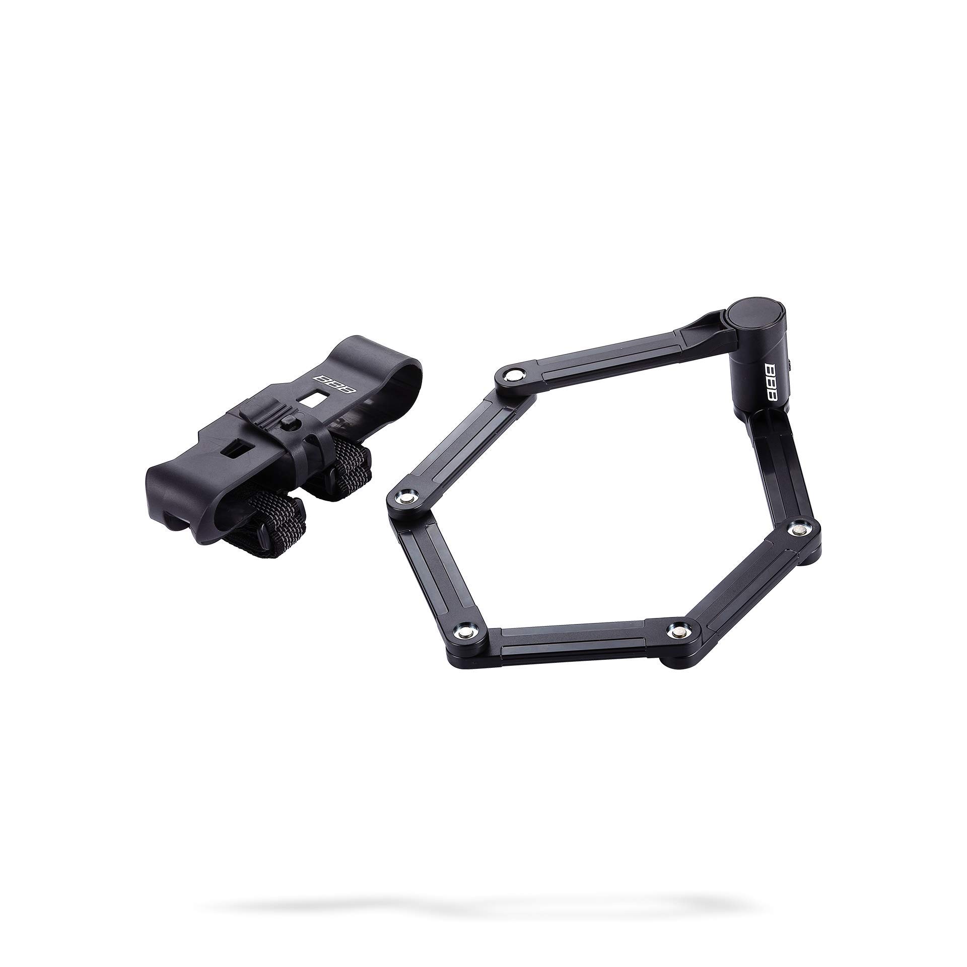 BBB Cycling - Lucchetto per bicicletta antifurto pieghevole ad alta sicurezza con chiave - 7,5 mm x 70 cm in nero - Modello BBL-71