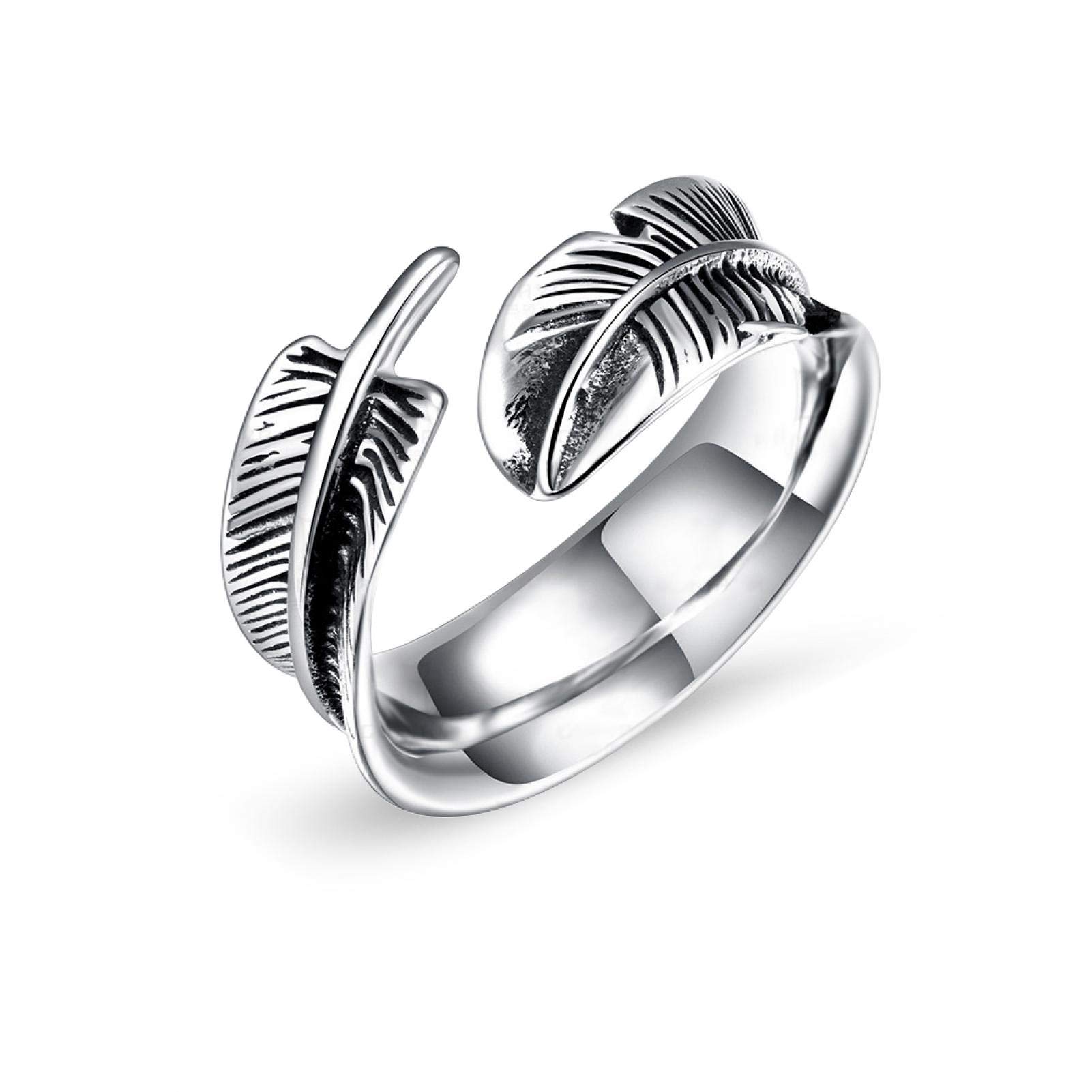 Shanrya Ichiias Anillo de Dedo, Anillo de Apertura de Acero de Titanio, Anillo de Moda para Hombre Ajustable de 3 tamaños portátil Duradero para Novio(8#)