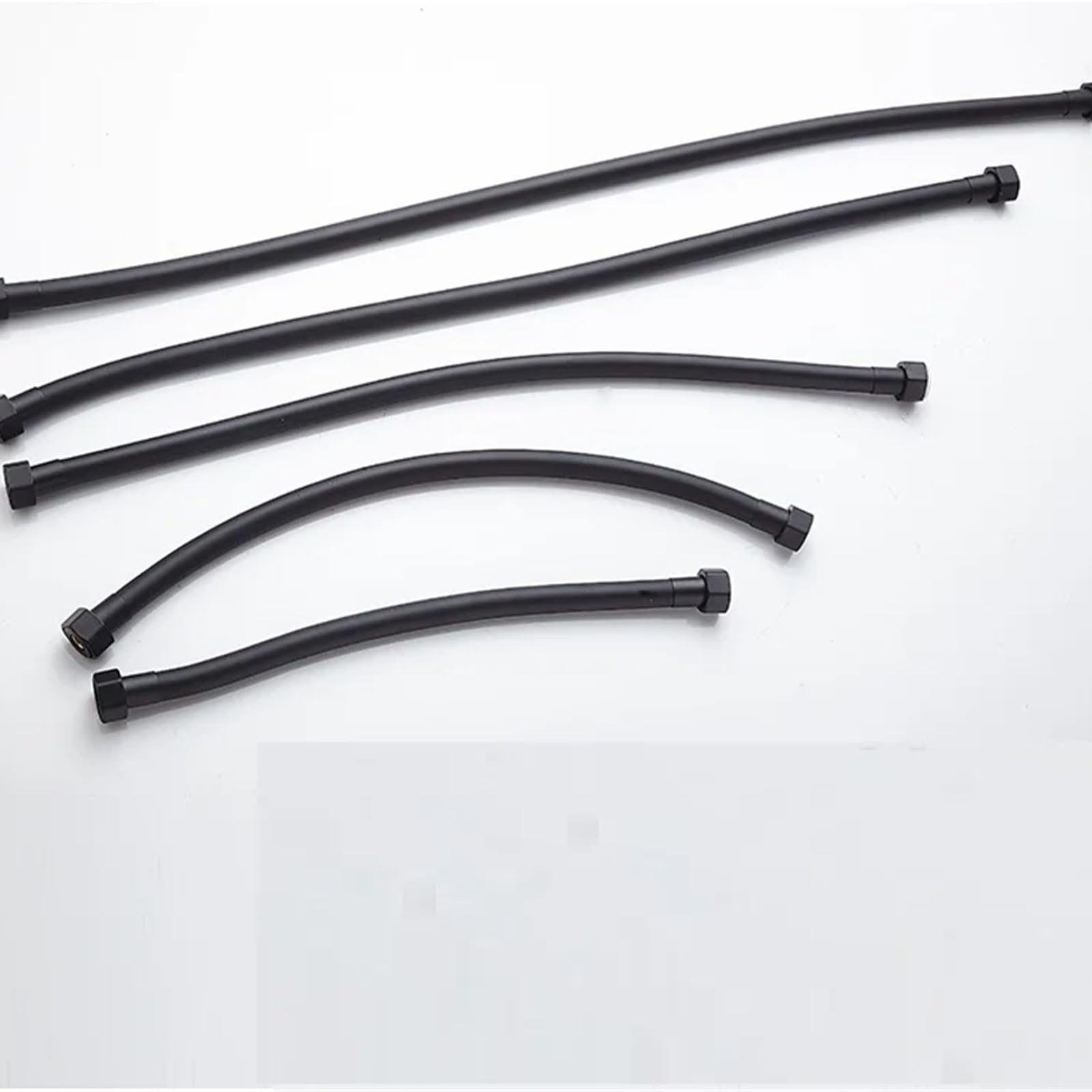 Manguera Ducha Manguera de entrada agua fría negra, manguera for inodoro, tubo conexión plástico PVC a prueba explosiones alta presión for calentador grifo Para Grifería de Baño(80cm)