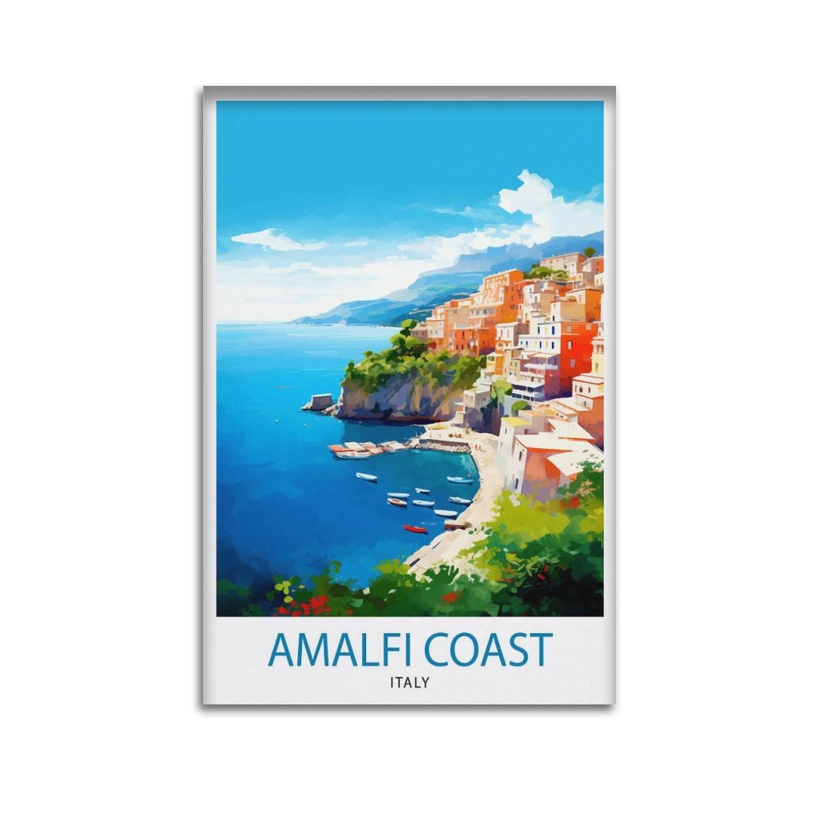 xiaoxiaoshen Amalfi Coast Italy Travel1 Canvas Poster Wall Art Prints Room Aesthetic Murals Bedroom And Living Decorations 08x12inch(20x30cm)