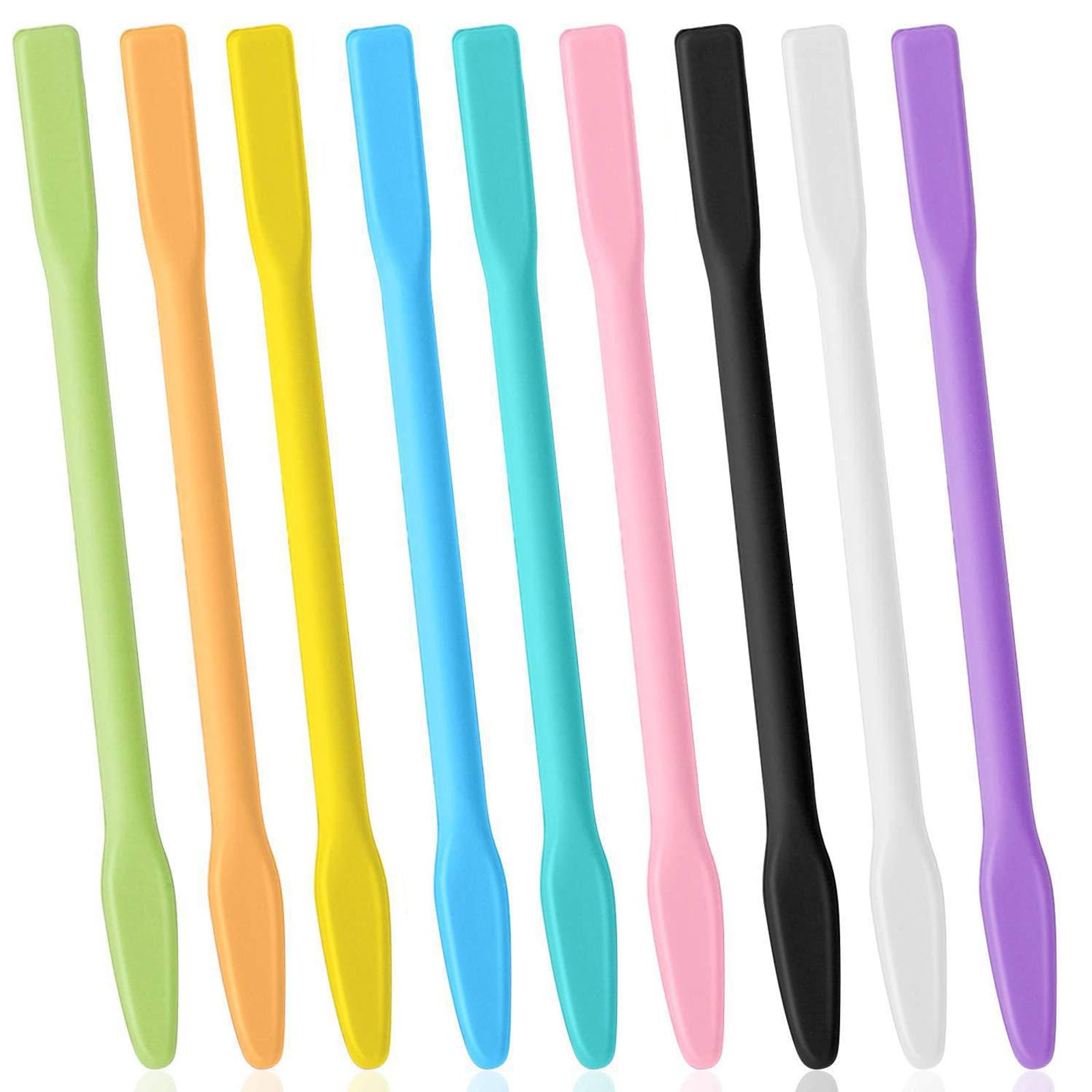 Paint Stirrer Sticks, 9 Pcs 10 cm Silicone Stirrers for Epoxy Resin Mixing, Craft Projects, and Pigment Blending, Durable and Reusable Mixing Sticks in Nine Colours