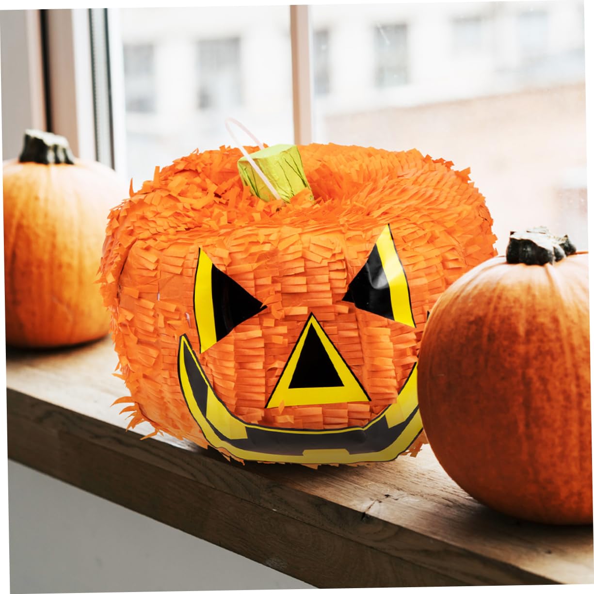 Garneck Faltbare Halloween Kürbis Pinata mit Schlagstab Gruselige Partydeko für Kindergeburtstag und Familienfeier Pinata Spiel mit Süßigkeitenfüllung für Halloween Party Deko Zuhause