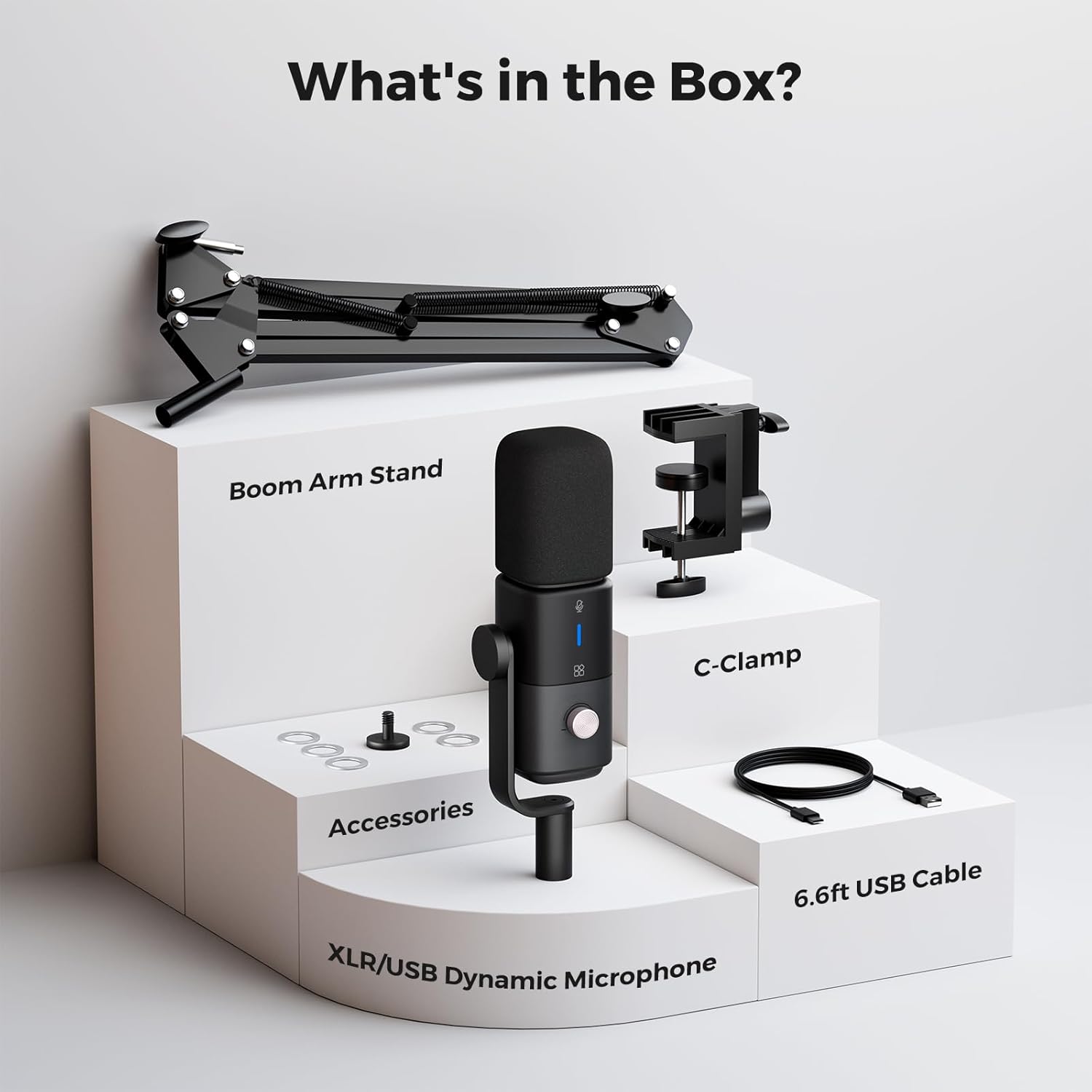 Contents of the NearStream AM10X microphone package